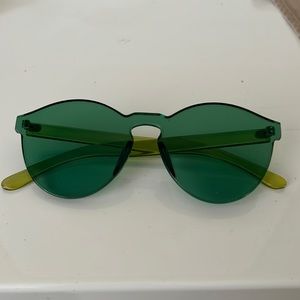 Green sunglasses with UV protection